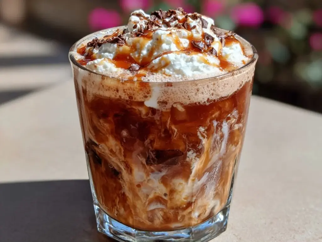 iced caramel cloud macchiato - featured image