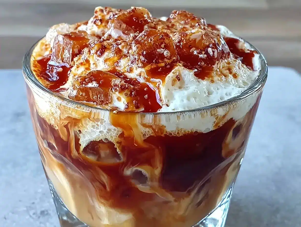 Iced Caramel Cloud Macchiato: Easy 5pm Coffee 4 iced caramel cloud macchiato preparation steps