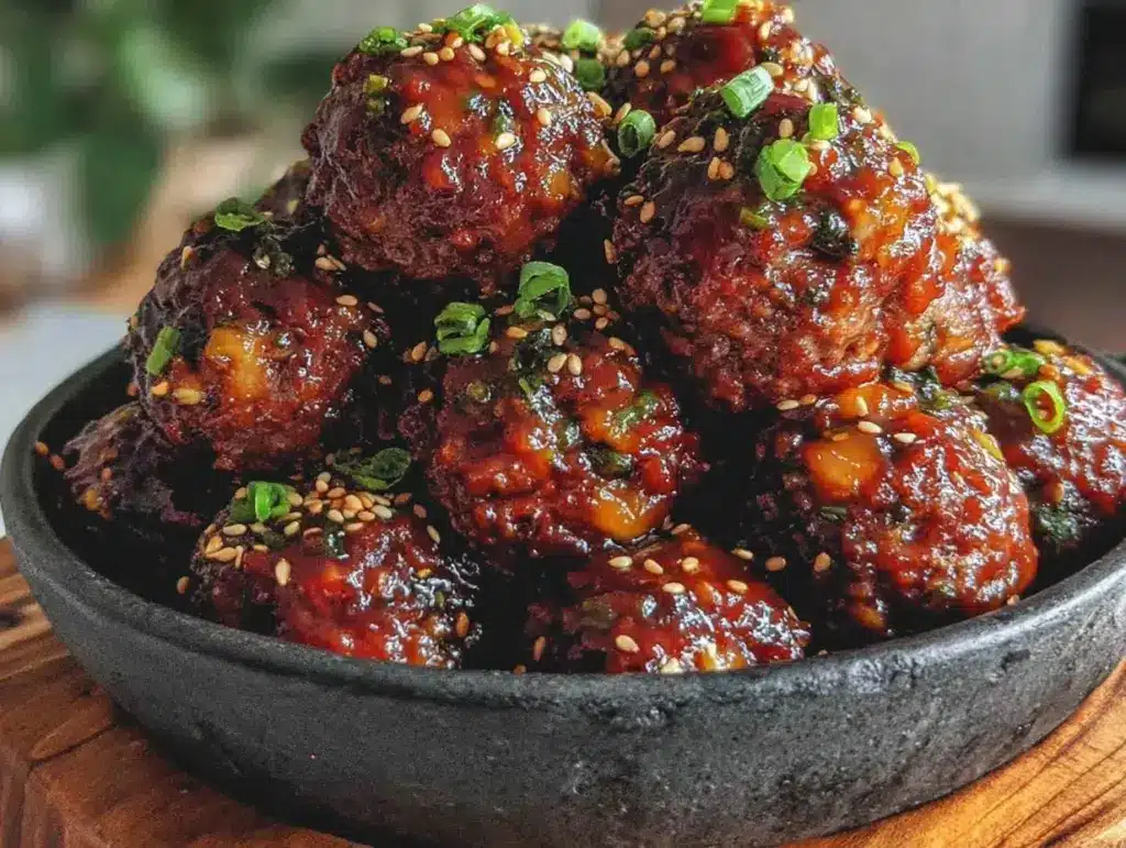 Korean BBQ Meatballs - featured image