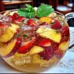labor day peach iced tea sangria - featured image