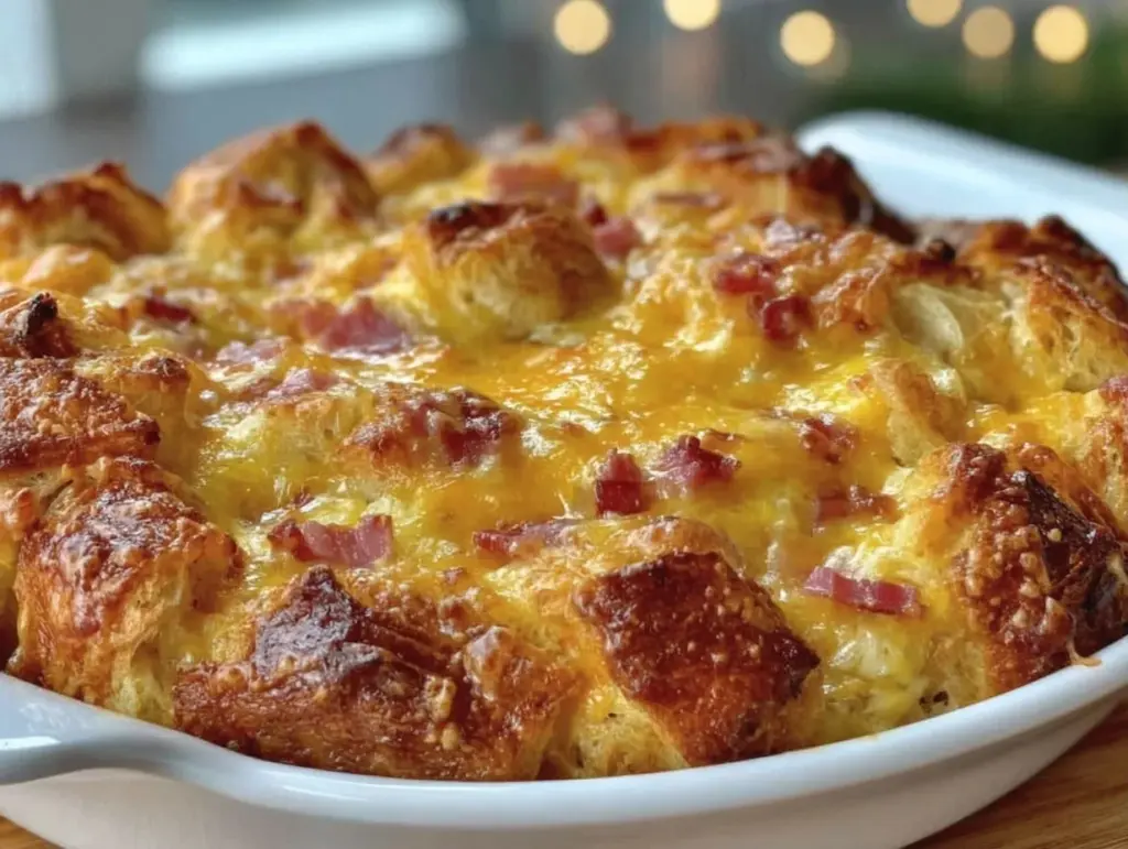 Make-Ahead Ham Cheese Croissant Bake for Grilling - featured image