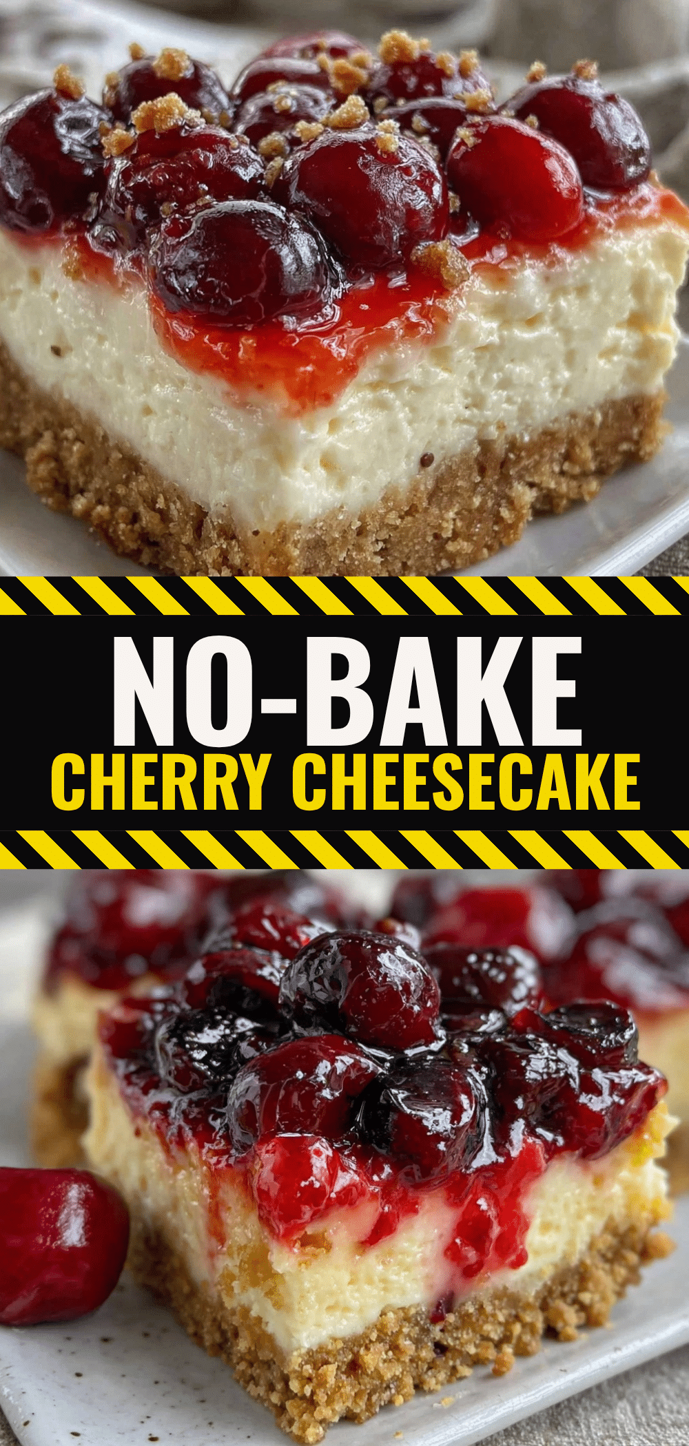 Labor Day No-Bake Cherry Cheesecake Bars: Easy No-Bake Dessert 5 no-bake cherry cheesecake bars recipe