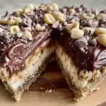 no-bake chocolate peanut butter pie - featured image