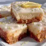 no-bake lemon cream cheese bars - featured image