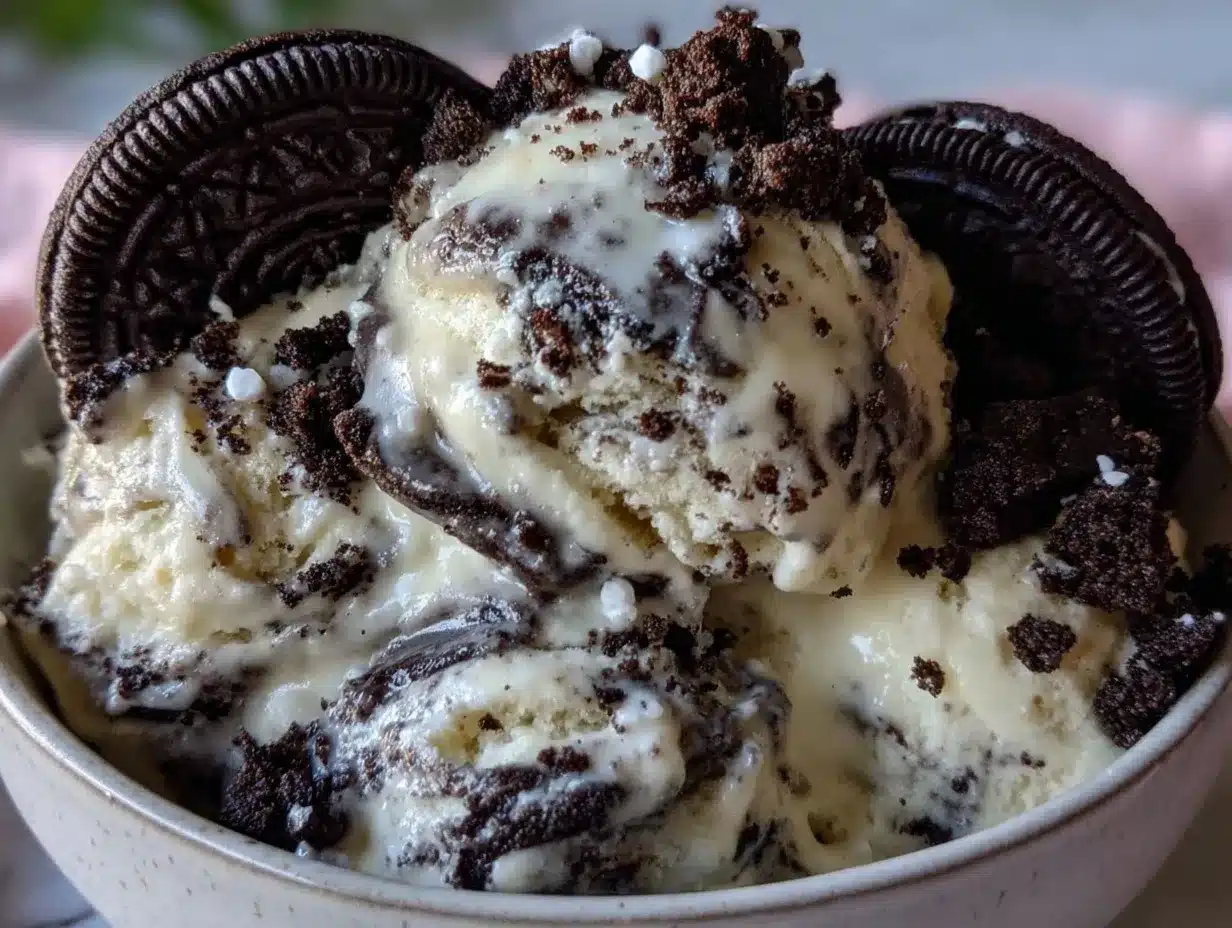 Easy No-Churn Cookies and Cream Ice Cream in Minutes 4 no churn cookies and cream ice cream preparation steps