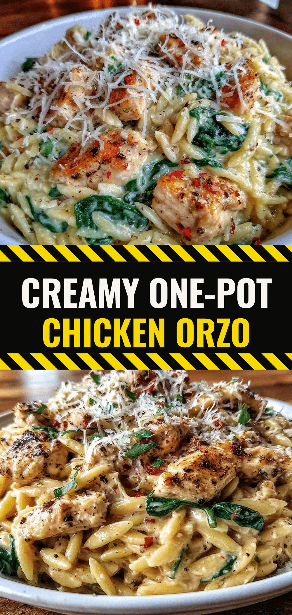 One-Pot Creamy Chicken Orzo with Spinach: 5-Step Seasonal Harvest 5 One-Pot Creamy Chicken Orzo with Spinach recipe