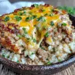 One-Skillet Cheesy Ground Beef and Rice - featured image