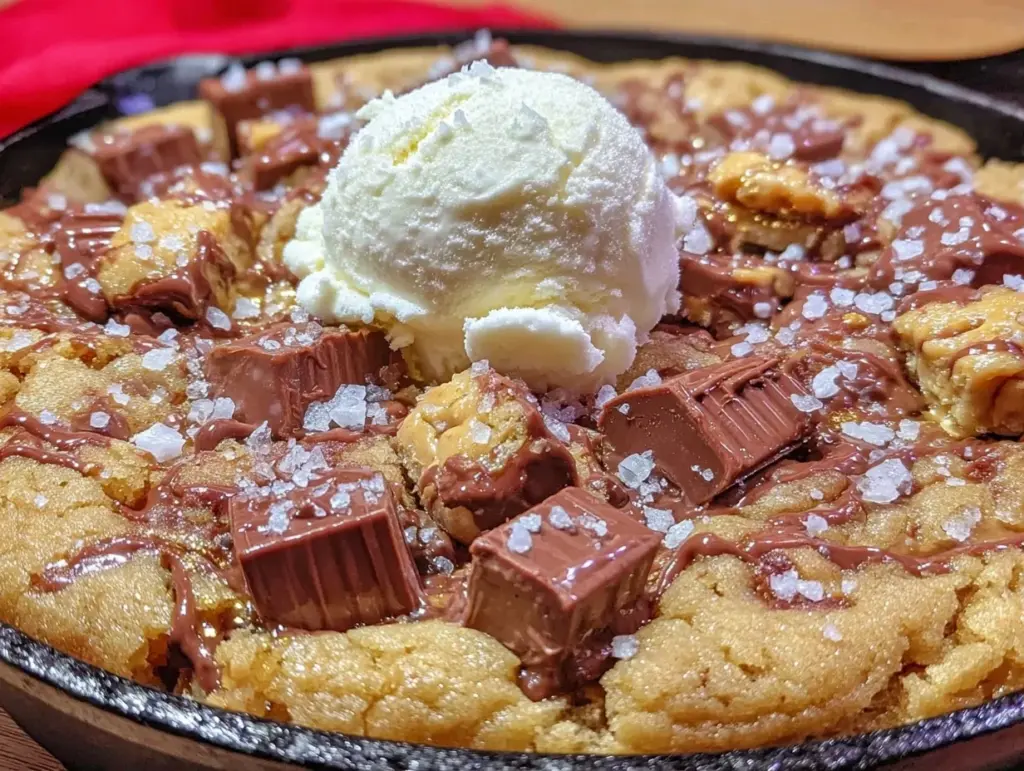 peanut butter cookie skillet - featured image