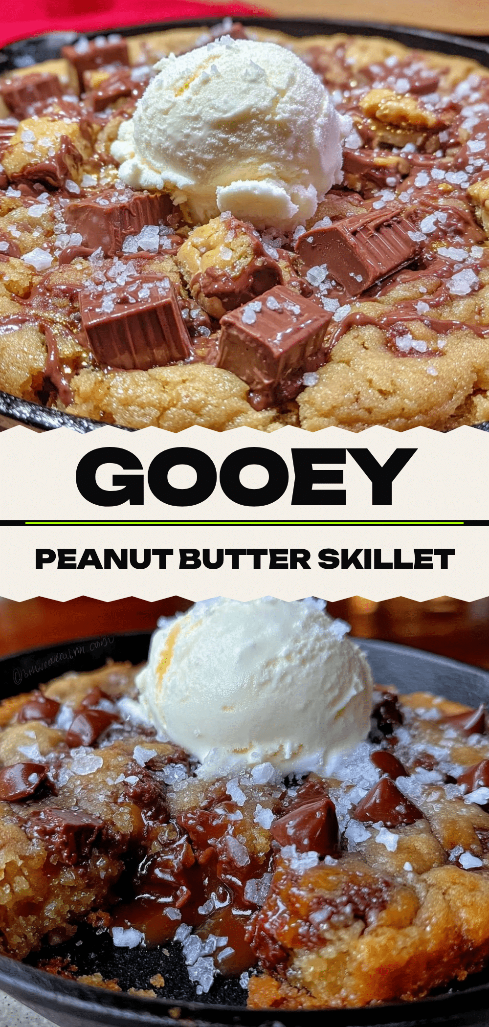 Gooey Classic Peanut Butter Cookie Skillet: 25 Min 5 peanut butter cookie skillet recipe