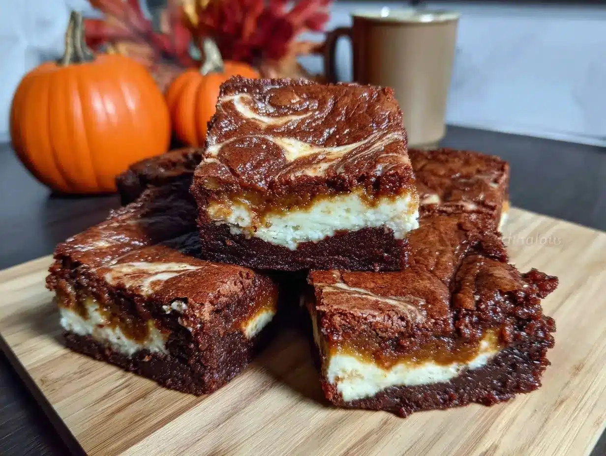 Easy Pumpkin Cheesecake Brownies: 1-Pan Fall Dessert 4 pumpkin cheesecake brownies preparation steps
