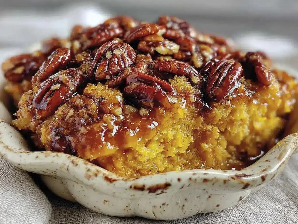 Cozy Pumpkin Dump Cake with Butter Pecans: Best Easy Fall Recipe 4 pumpkin dump cake preparation steps