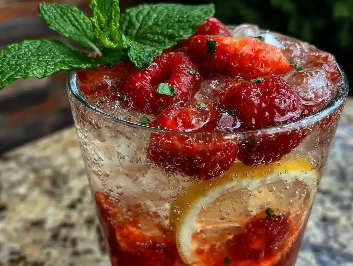 10-Min Raspberry Lemonade Spritz: Easy Summer Drink 4 raspberry lemonade spritz preparation steps