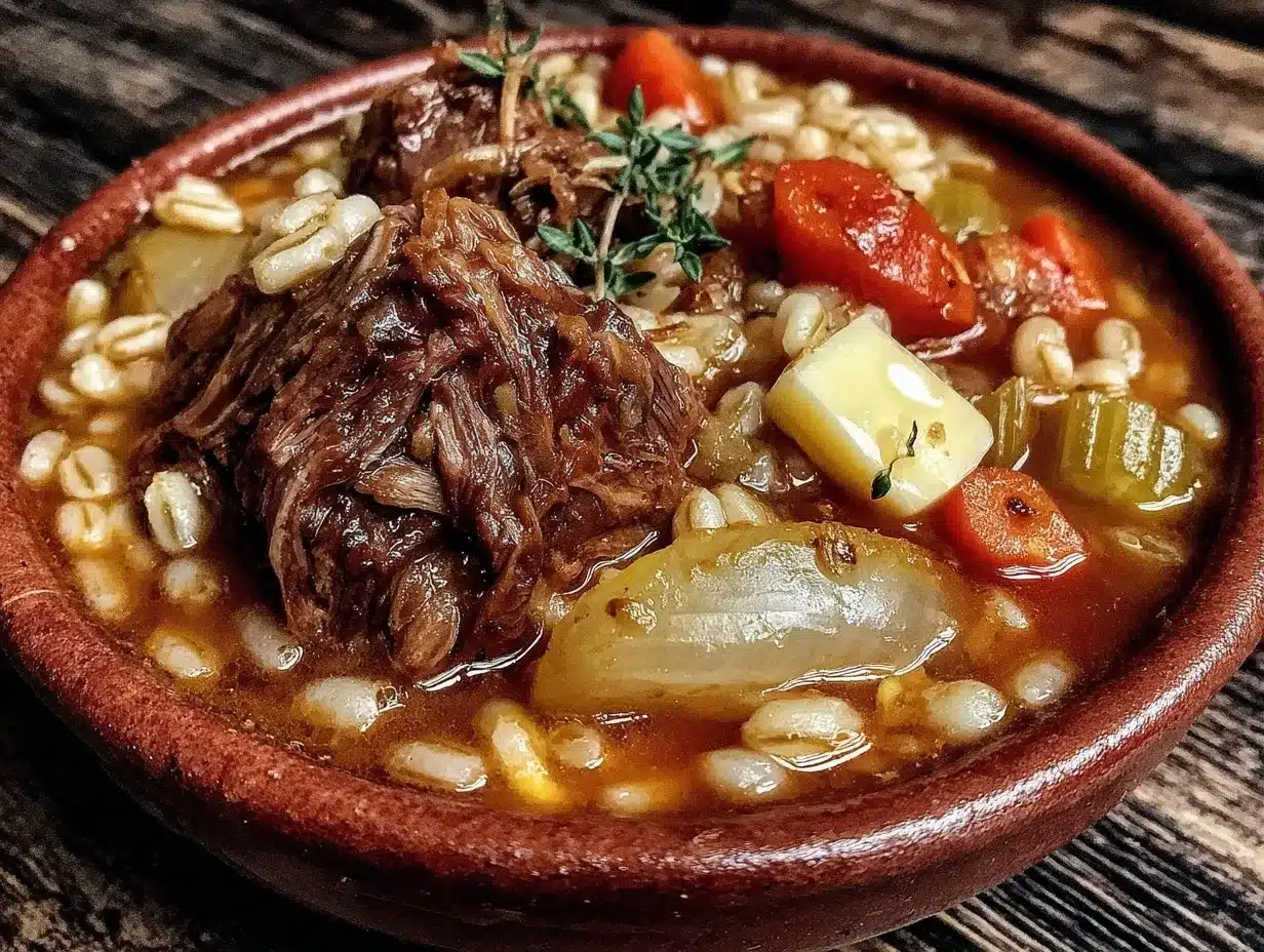 Slow Cooker Beef and Barley Soup: Easy 8-Hour Meal 4 slow cooker beef and barley soup preparation steps