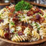 small-batch bacon ranch pasta salad - featured image