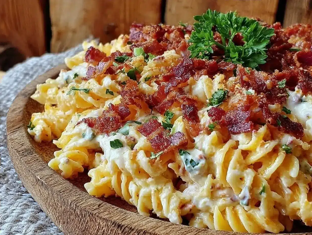 Small-Batch Bacon Ranch Pasta Salad: Perfect 1-Serving 4 small-batch bacon ranch pasta salad preparation steps