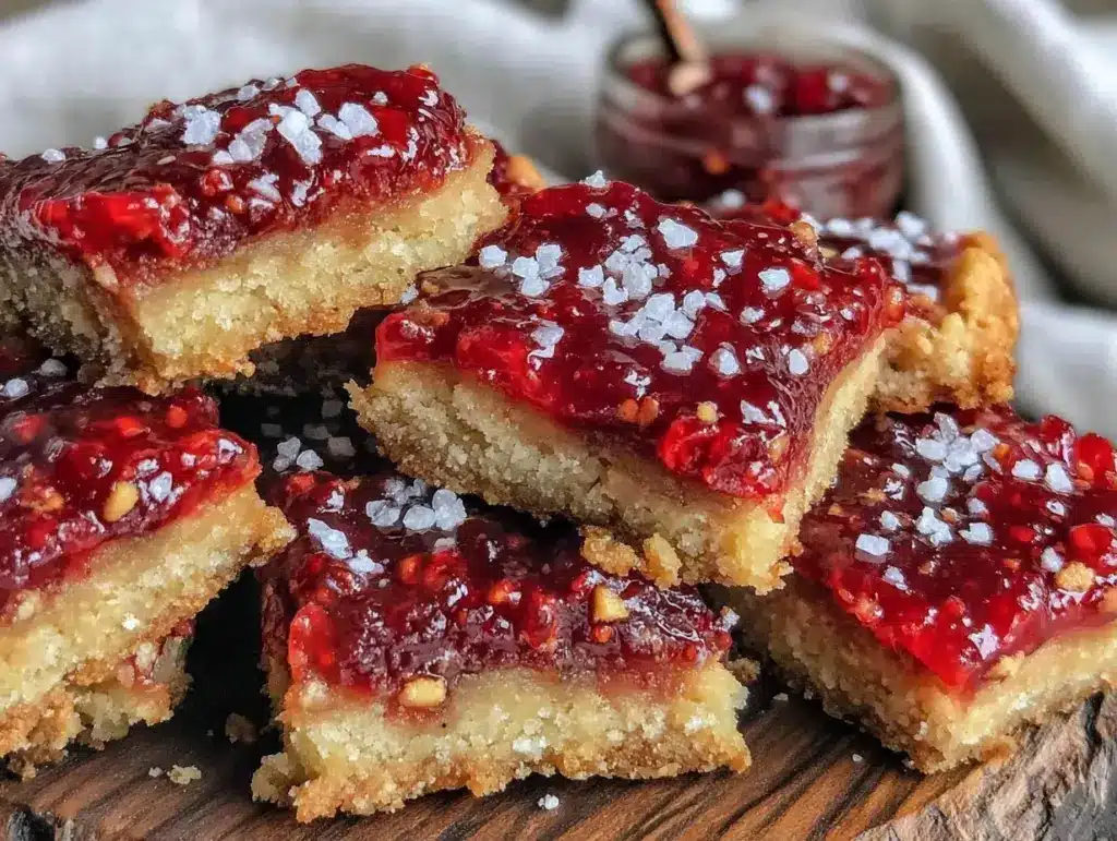 soft raspberry almond bars - featured image