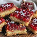 soft raspberry almond bars - featured image