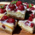 White Chocolate Raspberry Cheesecake Bars for Two - featured image